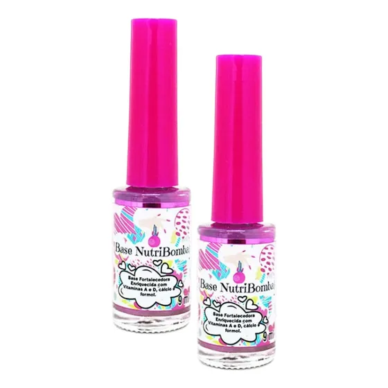 Kit 2 Esmalte Base  Nutri Bomba Fortalecedora De Unhas