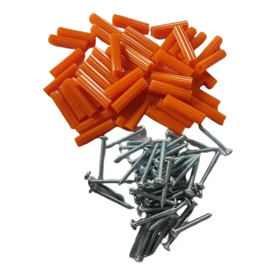 Pack 50 Tornillos Con 50 Ramplug Naranja Ramplex