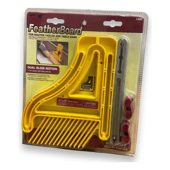 Sujetador Empuje Sierra Router Featherboard Milescraft