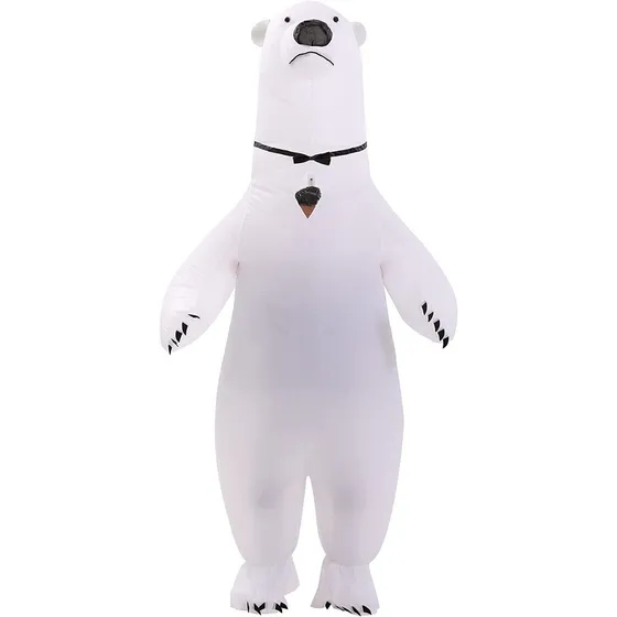 Disfraz Inflable Botarga Osito Oso Polar Navidad Adultos