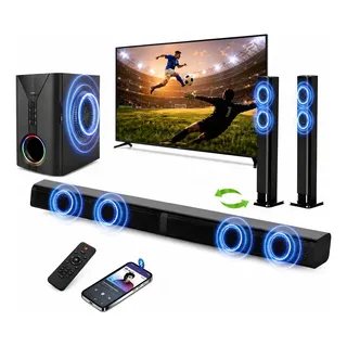 Caixa De Som Tv Sound Bar Toyou Bluetooth Cinema 50/60hz Preto