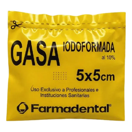 Gasa Iodoformada Al 10% Apos De 5x5 Farmadental