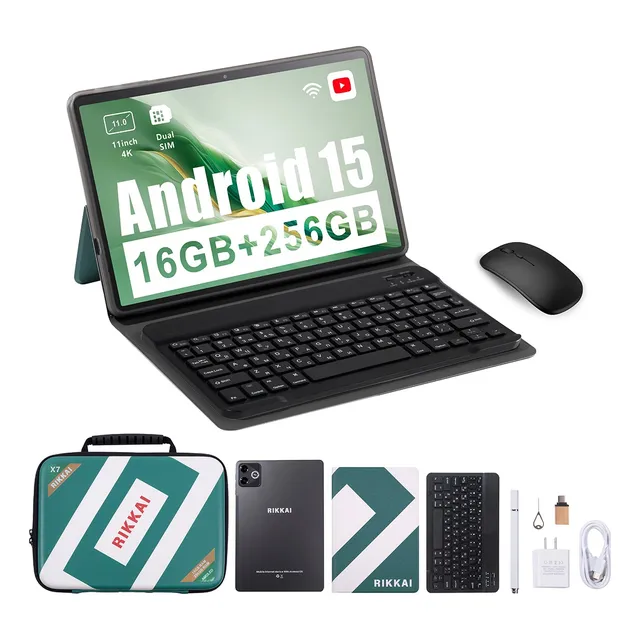Tabletas 11 Rikkai Android 15 16gb+256gb Hd Wifi Con Mouse