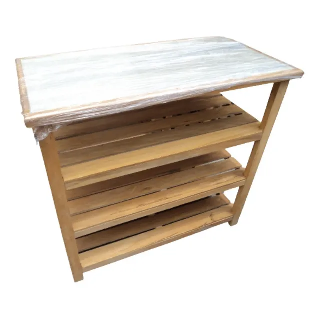 Mesa De Madera Y Formica 100x50 Cm. Con 3 Divisiones