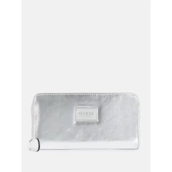Billetera Guess Abree Metallic Silver