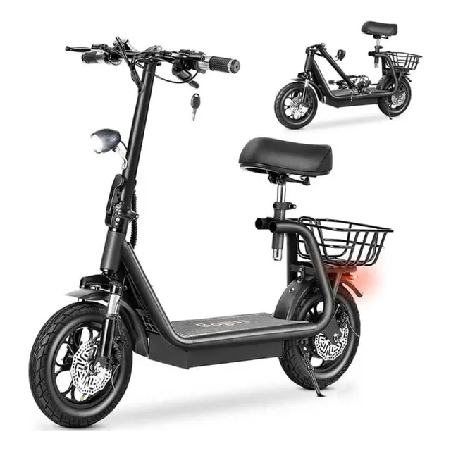 Scooter Electrico Asiento Monopatin Para Adultos Jovenes