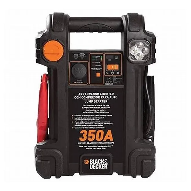 Arrancador Aux Con Compresor Para Autos 350amp Black + Decke