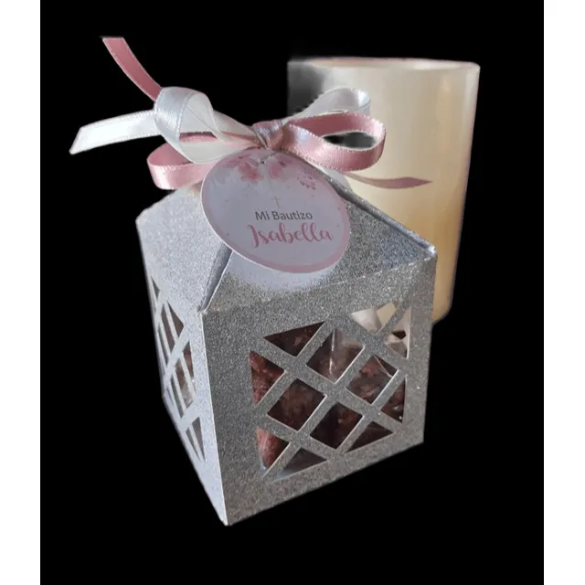 Cajitas Para Recuerdo Con Tarjeta Personalizada Comunion