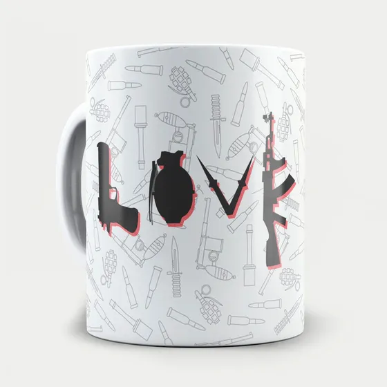 Canecas Engraçadas Love Armas 1635