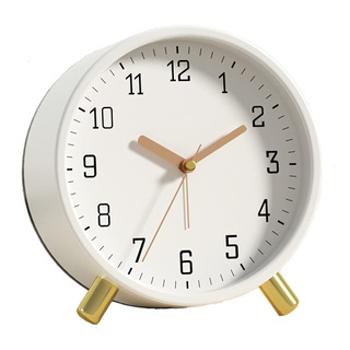 Reloj Despertador Analógico Con Luz De Fondo Silencioso Blan Reloj Despertador Analógico Con Luz De Fondo Silencioso Blan