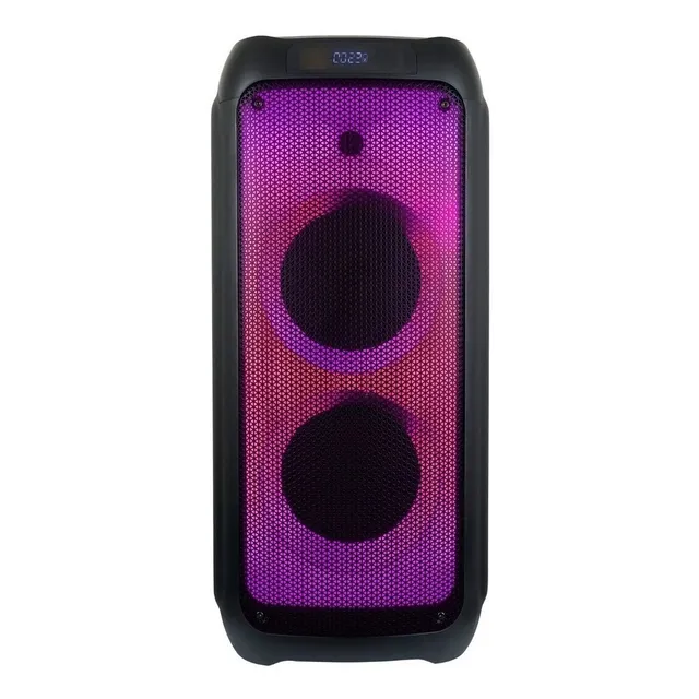 Parlante Portátil Telefunken 2 X 8' Con Micro Inalámbrico! Color Negro