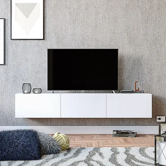 Mesa Tv Flotante Para Lcd. Con Puertas. 160cm. Moderno 