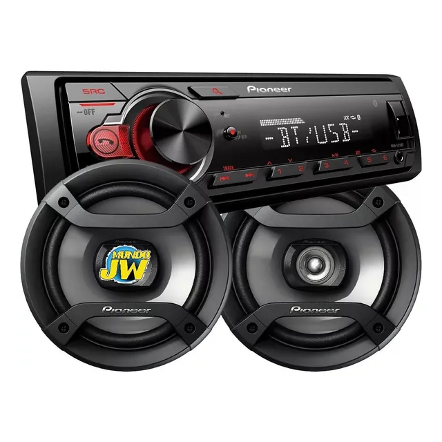 Combo Stereo Pioneer Mvh 215 Bt Usb + Pioneer 6 / 6.5 1634