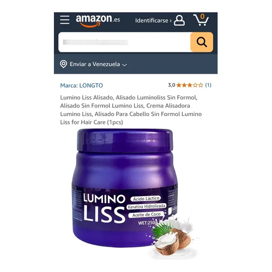 Luminoliss Keratina Sin Firmol Alisado Permanente
