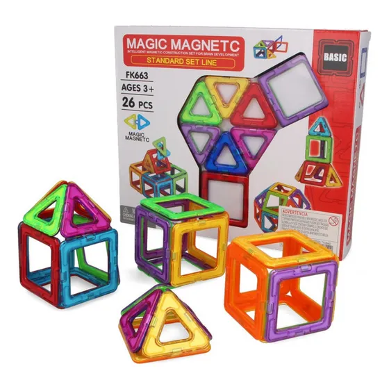 Juego De Bloques Magnéticos De 26 Piezas