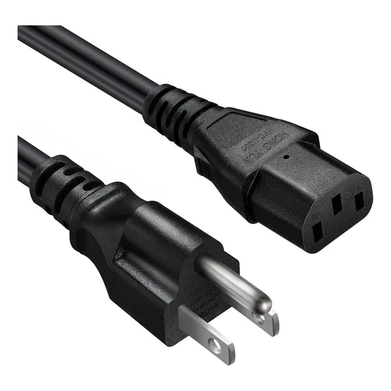 Cable Poder Corriente Fuente Cpu Computadora Monitor