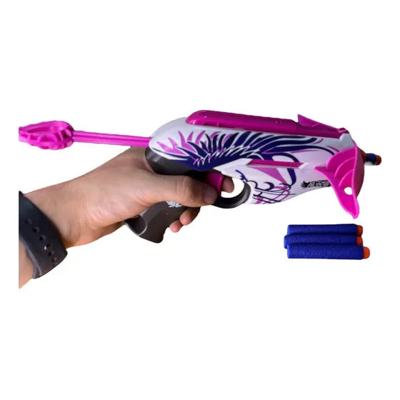 Pistola Nerf Rebelle Rosa 4 Dardos