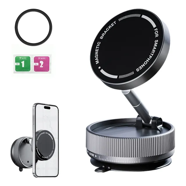 Soporte Para Celular Magnético Con Ventosa, Gira 360 Grados