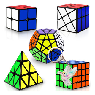 5 Piezas Juego Cubo De Velocidad Puzzle Cubo Mágico Pirámide 5 Piezas Juego Cubo De Velocidad Puzzle Cubo Mágico Pirámide