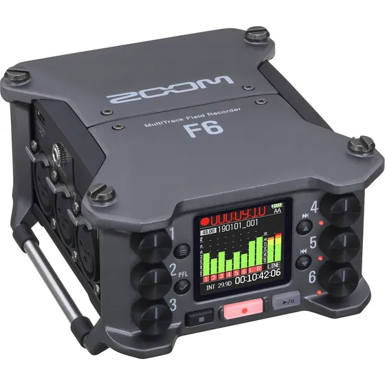 Gravador Digital Zoom F6 Multitrack Field 6 Entradas / 14 Tr Cor Preto