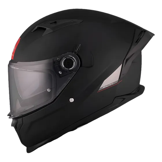 Casco Moto Mt Braker Solid Negro Mate Doble Visor + Spoiler