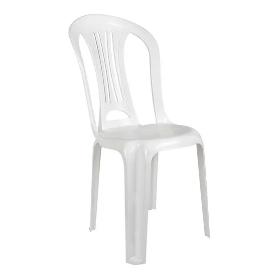 Sillas Plasticas Bistró Mor Sin Apoya Brazos Blanca 140kg