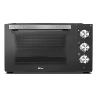 Forno De Bancada Pfe50pe Elétrico Full Glass 50l Cor Preto Philco Forno De Bancada Pfe50pe Elétrico Full Glass 50l Cor Preto Philco