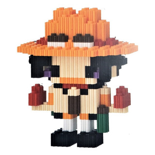 Mini Block One Piece Portgas D. Ace, Con 470 Pzs, 10 Cms Mini Block One Piece Portgas D. Ace, Con 470 Pzs, 10 Cms