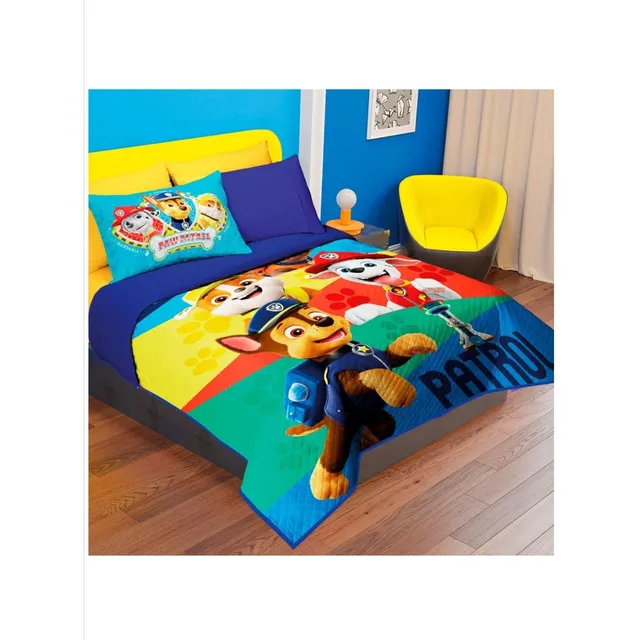 Set De Edredon De Paw Patrol Individual Con Fundas