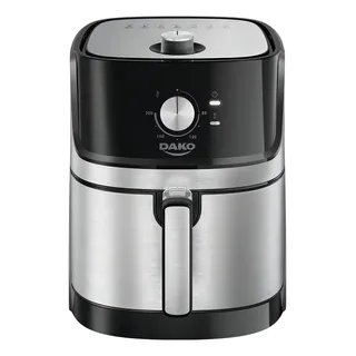 Fritadeira Air Fryer Dako 5 Litros Preto/inox Com Painel Analógico E Potência De