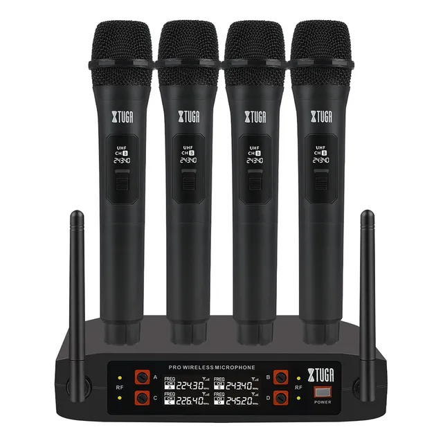 Xtuga Vhf Micrófono Inalámbrico Fixed Frecuencia V58 Color Negro