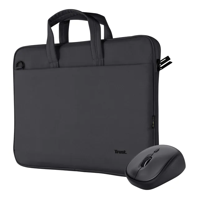 Bolso Notebook 16 Pl Trust Bologna Eco + Mouse Inalámbrico