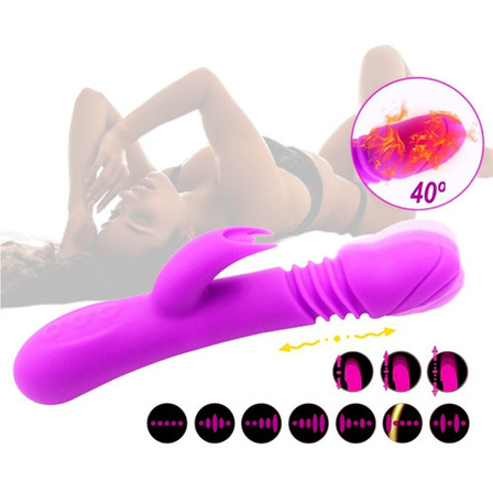 Dildo Vibrador De Conejo Consolador Con Calefacción Realista Color Púrpura Dildo Vibrador De Conejo Consolador Con Calefacción Realista Color Púrpura