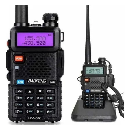 Radio Transmisor Walkie Talkie Baofeng Uv-5r 520mhz (1 Unid) Color Negro