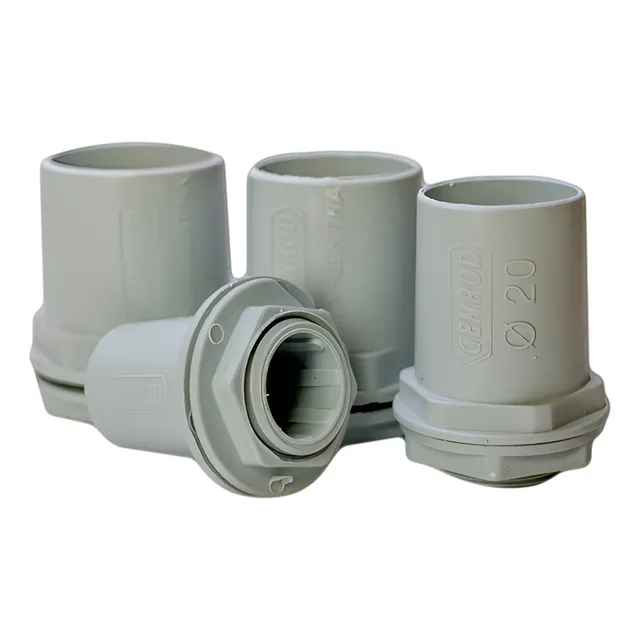 Conector Para Caño Rígido/corrugado Pvc 20mm-3/4´ Genrod X50
