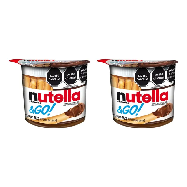 Nutella & Go Crema De Avellana Con Palitos 2 Pack De 52gr