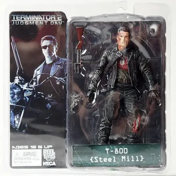 Figura De Ação The Terminator 2 T-800 T800 Steel Mill D