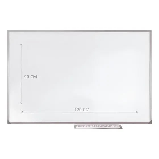Lousa Quadro Branco Grande 120x90 Cm Com Moldura De Aluminio