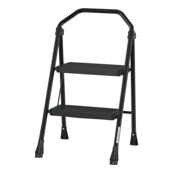 Escalera Tubular Plegable 2 Peldaños Truper 103142 Color Negro