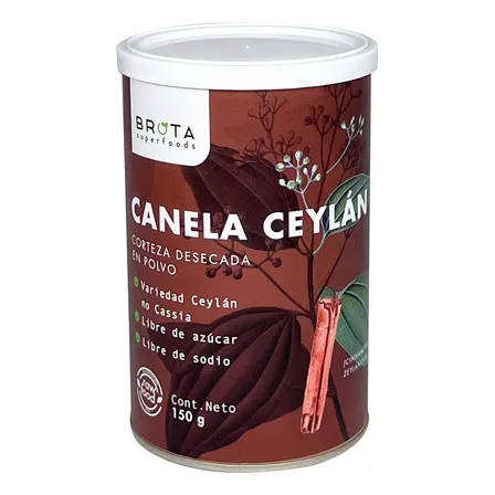 Brota Canela Ceylán Inmune En Polvo 150g Lata Vegano