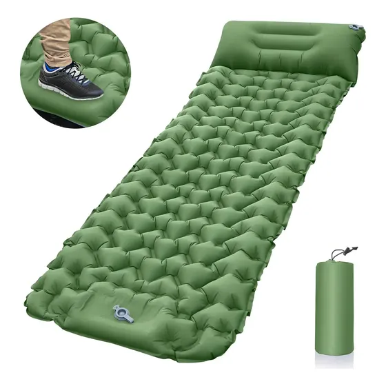 Colchón Inflable Portátil De Viaje Para Acampar Al Aire Libr Color Verde | Cuotas sin interés