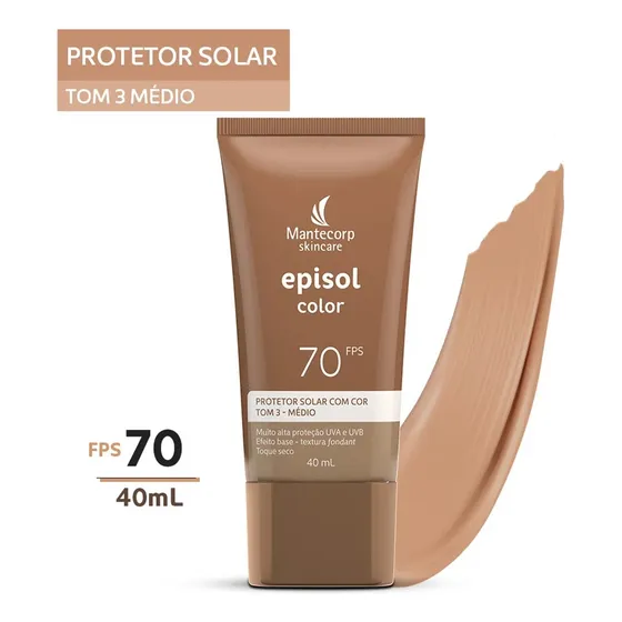 Episol Color Base Facial Pele Morena Fps 70 40g Original