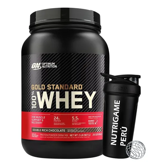 Proteina Gold Standard 100% Whey 2 Lb +shaker- Tienda Fisica