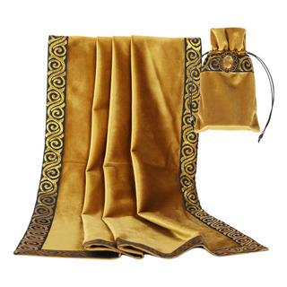 Toalha De Mesa De TarĂŽ De Veludo Com Bolsa De Cartas. Toalha De Mesa De TarĂŽ De Veludo Com Bolsa De Cartas.