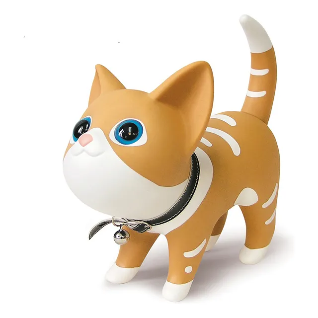Alcancía Gato Orange Tabby Reutilizable Plastica Monedas