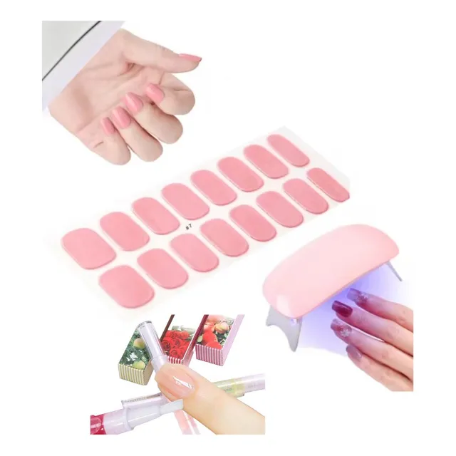 Kit Sticker Gel+lampara Sun Mini+aceite Cuticula