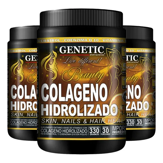 Colágenos Beauty Resveratrol Q10 Vits C - E 90 Días Genetic