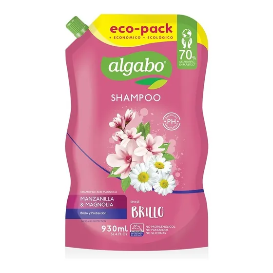 Repuesto Eco-pack Shampoo Brillo 930ml Algabo