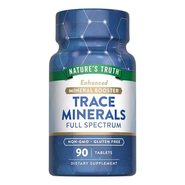 Minerales Traza De Espectro Completo Nature's Truth 90 Tabs Sin Sabor