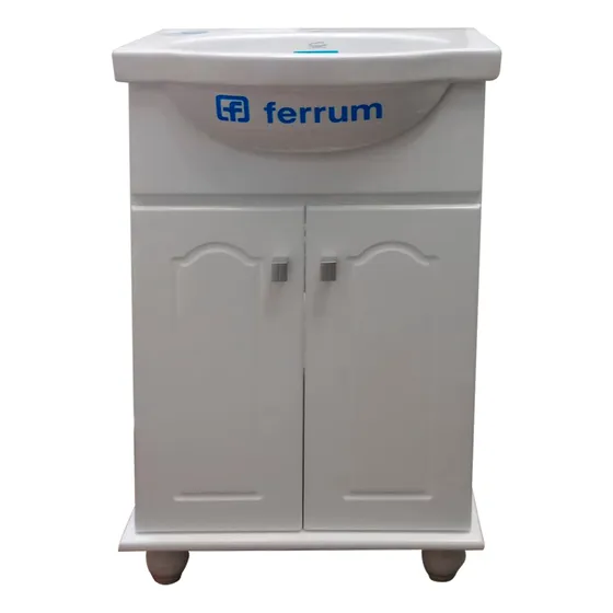 Vanitory Blanco 64 Puertas Mesada Losa Ferrum Venecia